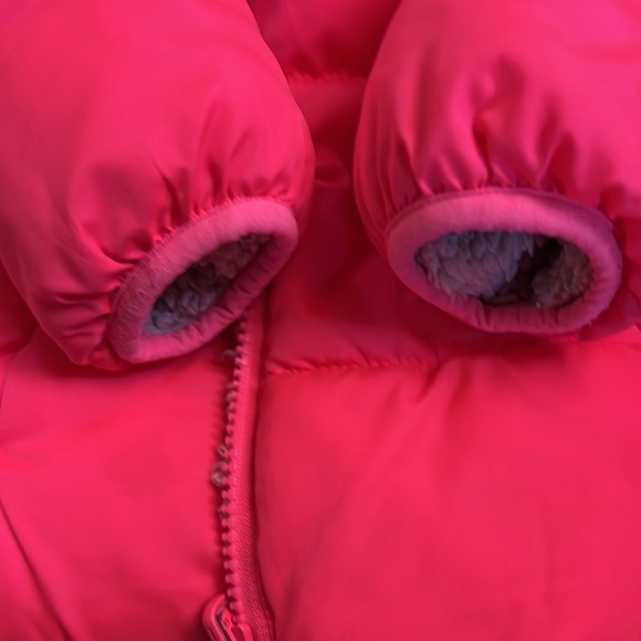 Neon pink reversible puffer coat - Picture 4 of 6